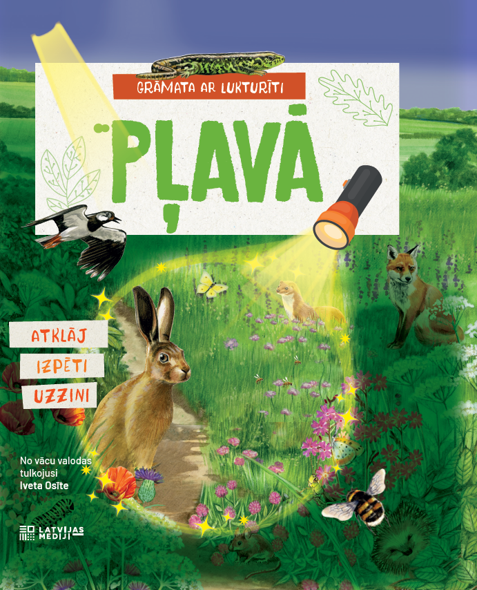 Pļavā. Grāmata ar lukturīti 
