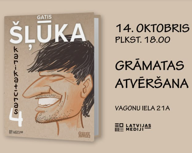 Gata Šļūkas grāmatas "Karikatūras 4" atvēršana
